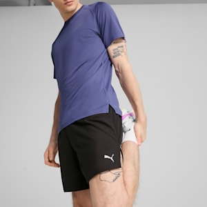 Everyday Running ULTRAWEAVE Men's 5" Shorts, PUMA Black-Glowing Red, extralarge